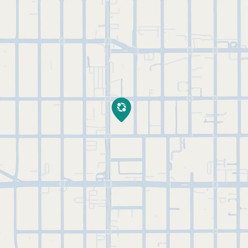 显示 Clever Care 韩国城 (Koreatown) 社区中心地点的地图